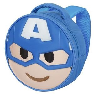 Captain America Send-Emoji Rugzak, blauw, 22 x 22 cm, inhoud 4 l, Blauw, Eén maat, Emoji Rugzak Versturen