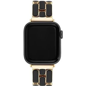 Anne Klein Modieuze armband voor Apple Watch, veilig, verstelbaar, Apple Watch vervangende band, past op de meeste polsen, zwart/goud, Zwart/goud