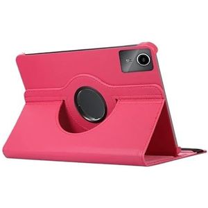 Tablet Case Geschikt for Lenovo Tab M11 11inch 2024 TB-330FU 360 Graden Roterende Stand Tablet Cover(Rose red)