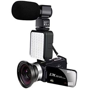 Videocamera, 16X Zoom Draagbare Camcorder Thuisgebruik 1080P Digitale Vlog Video Recorder Outdoor Camera for Fotografie Blogger Webcam(32G SD Card,NA-U600-LT)