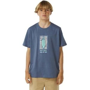RIP CURL T-shirt met korte mouwen voor kinderen, Lost Island, blauw