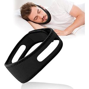 2023 Anti-snurken kinriem, anti-snurken kinband, ademende noringstopper, voor vermindering van het snorkelen, voor mannen en vrouwen, helpt bij het slapen en anti-snurken (zwart)