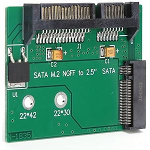 BROLEO Adapterkaart, M.2 NGFF SSD naar SATA3-kaart 22x42mm voor Laptop Desktops