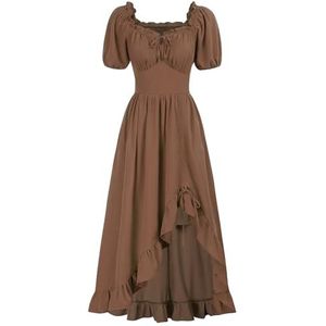 EMMHouse Victoriaanse jurk, renaissance-kostuum, vintage, Halloween, middeleeuwse cosplay, lange jurk