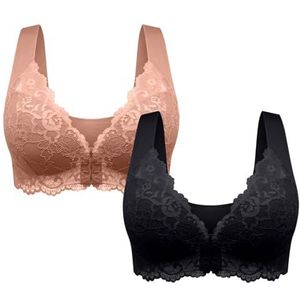 BAWUTZ - Bh's - Kant - Push-up Beha - Voorsluiting - Grote Maten - Naadloos