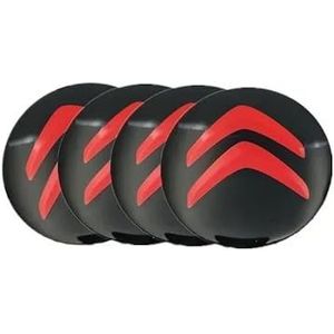Set Van 4 Wieldoppen Voor Citroen C5 II 2015-2017 56mm, Naafkappen Velgdopsticker Autowielnaafafdekking Badgesticker Velgbeschermingsafdekking Wielnaafafdekking,BlackB
