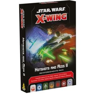 Star Wars X-Wing 2e editie Miniaturen Game Hot Shots and Aces II VERSTERKINGEN Pack | Strategiespel voor volwassenen en tieners | Leeftijden 14+ | 2 spelers | Gem. speeltijd 45 minuten | Gemaakt door Atomic Mass Games
