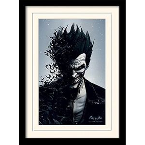 1art1 Batman Poster Arkham Origins, Joker Ingelijste Foto Met Passepartout | Muur Foto's | In Een Fotolijstje 40x30 cm