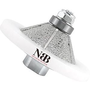 NBB diamant profielwiel diamantfrees met grotere geleidingskap diamantslijpschijf boor voor het profileren van porseleinen tegels keramiek graniet marmer steen voor haakse slijper (Bevel E20)