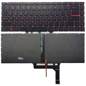 Verlicht Amerikaans/Russisch/Spaans toetsenbord voor MSI GS65 GS65VR MS-16Q1 GF63 8RC MS-16R1 MS-16R4 GF65 Thin 9SD 10SD MS-16W1 MS-16WK(Spanish Red)