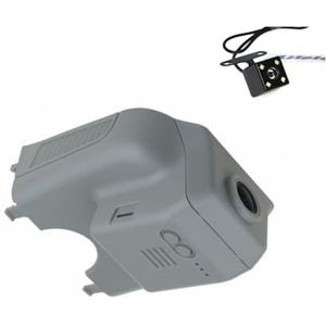 Auto Road Record WiFi DVR Dash Camera Rijvideorecorder Compatibel met Mercedes Benz C-Klasse MB W204 2007~2015(Front And Back Gay)