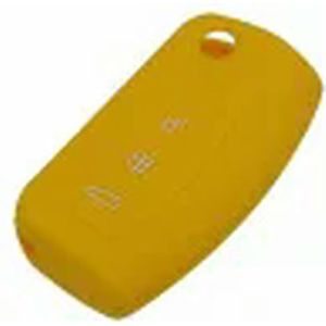 Afstandsbediening Autosleutel Siliconen Hoes Case voor Focus Fiesta C Max Ka-yellow