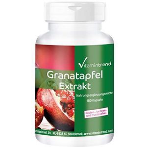 Granaatappelextract 500mg - 180 capsules - veganistisch - hoge dosering | Vitamintrend®