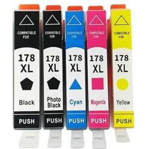 Geschikt for H-*0P178XL inktpatronen for H-*0P Photosmart C6300 C5300 C5380 C6383 D5460 D55511 B209a B210a C309a 3520 C310c printer(5 clor 1set)