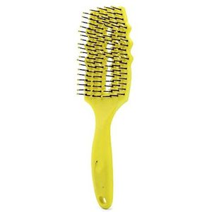 DieffematicSZ kam Bristle hair Comb Detangling Hair Brush Nylon Scalp Massage Hair Comb Women Wet Cur Hair Brush Professional Hairdressing Styling (Color : Sar?, Size : Without hair)