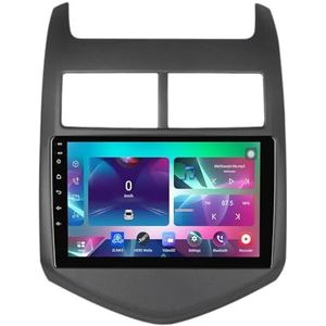 9"" Android 14 Touchscreen Autoradio 2 din met AHD Omgekeerd beeld Bediening op het stuur Bluetooth GPS navigatie Draadloze CarPlay voor Chevrolet Aveo 2011-2015(Q100(1+32G))