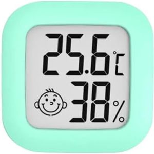 LCD Digitale Thermometer Hygrometer Binnenkamer Elektronische Temperatuur-vochtigheidsmeter Sensormeter Weerstation For Thuis Nauwkeurige Monitor(Green)