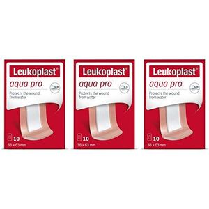 Leukoplast Aqua Pro Dressings - Waterdichte, extra dunne laag zelfklevende wonddressings - 10 stuks - 3 Pack