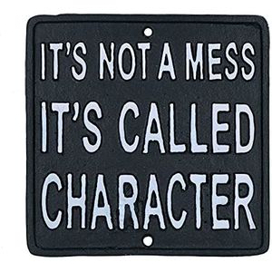 AB Tools Its's Not A Mess It's Called Character Teken Plaque Gietijzeren Tuinhuis Thuis