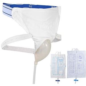 Herbruikbare mannelijke vrouwelijke urinezak, urinecollector Siliconen urinoir Volwassenen Man Vrouw Ouderen plaszak Urinoir met urinezakken Draagbaar voor reizen, buitengebruik (Women Type)