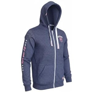 ROCK-IT Apparel® Kinderen jas met capuchon Mel Hoodie Hooded Sweaterjack Pullover Zipper Hoody maten 98-164 Kleur Blauw, blauw, 122/128 cm