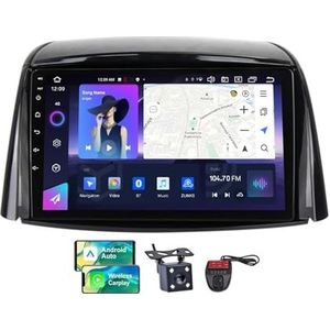 Android 13 GPS-Autoradio voor Renault Koleos 2008-2016 9 inch Touchscreen met Bluetooth 5.0/SWC/FM RDS DAB+ Radio/Carplay Android Auto/DSP Video Stereo Speler + DVR Achtercamera(NF-6)