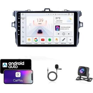 Android 13 Dubbel Din Auto Stereo Touchscreen Auto Stereo Voor Corolla B 2006-2013 Met Bluetooth GPS Navigatie WiFi FM Radio USB/SWC/Plug en Play Ondersteuning Carplay&Android Auto(4 Core Wifi 2G+32G)