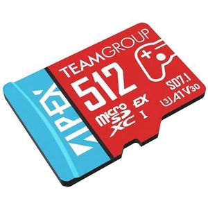 TEAMGROUP APEX-kaart 512B voor Nintendo Swith2 Micro SDXC Express UHS-I U3 A1 V30, R/W tot 800/700 MB/s met adapter TAPMSDE512GIV30A102