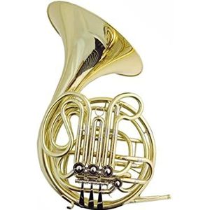 Hoorns F/Bb Franse Hoorn Bell Met Case 4 Kleppen Franse Hoorn Muziekinstrumenten Lak Zilver Blaasinstrument