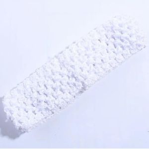 10 stuks 4 * 28 cm mode gehaakte elastische band voor hoofdkleding uitgehold elastische mesh lintband haarelastiek voor kledingaccessoire - wit - 40 mm