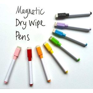 8 kleuren Set Magnetische Witte Board Marker Pennen, Droog Wissen Eraser, Gemakkelijk Whiteboard