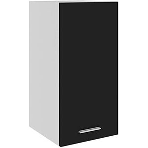 Rantry Hangkast, zwart, 29,5 x 31 x 60 cm, van meerlaags hout, dressoir, keukenkast, opbergkast voor woonkamer, slaapkamer, kantoor