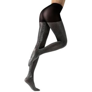 Matte-maten van Lurex, zwart/goud, zwart/zilver, glanzend, 60 denier. - - S-M