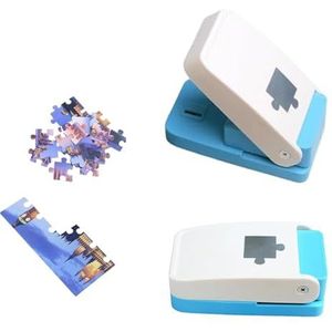 Puzzle Machine Hole Puncher, Diy Jigsaw Punch for Crafting Perfect for Precise Cuts And Creative Projects (Blue)