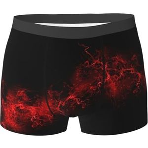 DEXNEL Heren ondergoed boxerslips zacht ademend ondergoed 1pack, explosie burst rood zwart, Zwart, S