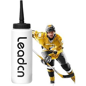 Hockey bidon | 1L knijpbare ijshockey-waterfles met lang rietje | Outdoor drinkfles voor kinderen voor boksen, hockey, fietsen, sportaccessoires Suphyee