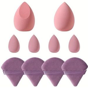 10 STKS Cosmetische Puff Set Make-Up Foundation Spons Vrouwen Poederdons Make-Up Tools Make Up Blender (Color : 10pcs puff purple)