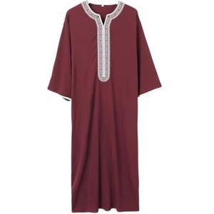 Djellaba - Qamis voor Mannen Met Hoogwaardige Afwerking - Gandoura in Marokkaanse Kaftanstijl of Kamis - Maat M