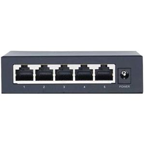 SOEWGAIJI 1000M Gigabit Poe Switch 5-Port Poe 48V 15W 30W 802.3af 802.3at Ethernet Hub Splitter (Kleur: EU Plug)