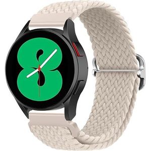 YONO Nylon Stretch Bandje 20mm - Horlogebandjes geschikt voor Samsung Galaxy Watch 5 / Pro / 4 / 3 / Active 2 - Garmin Approach / Forerunner / Venu 2 Plus / SQ / Vivomove - Polar Ignite / Unite – Champagne