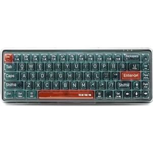 QPSJXN Mechanisch toetsenbord, transparant, Bluetooth 5.0, 2,4 g, bekabeld, Windows Android (Oasis)