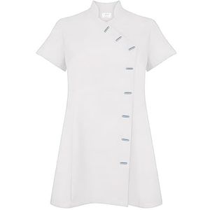 IBEX Zwarte schoonheid tuniek spa salon schoonheidsspecialiste tuniek nagel massage therapeut uniform, hemelsblauw, Wit, 38