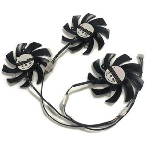 3 stuks FDC10H12S9-C, grafische kaartventilator, VGA-koeler, FD7010H12S, voor XFX RX 6700 XT 12GB, voor Sapphire voor RADEON R9 290 Tri-X OC(Triple FDC10H12S9-C)