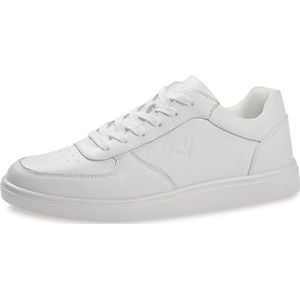 Diamant Unisex Low-Top Dance sneakers Beat White - echt leer wit - volledige zool - uitneembare inlegzool, wit, 47 EU