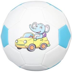 POYHKFD Maat 2 Voetbal Kleine Voetbal, Kinder Olifant Patroon Maat 2 Voetbal Opblaasbare Kinderen PVC Rubberen Voering Voetbal Speelgoed, Kindervoetbal voor Meisjes en Jongens