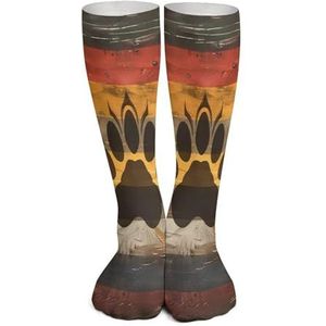 Beer Gay Pride Vlag Knie Hoge Sokken Print Lange Kousen Tube Sokken Over De Knie Sokken Casual Strakke Hoge Kousen Boot 46Cm