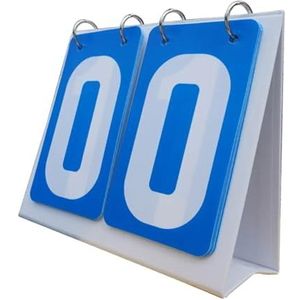 scorebord, Scorebord Scorebord Duurzaam Flip Scorebord Scoreteller for Spellen Basketbal Volleybal Voetbal Badminton(Blue)