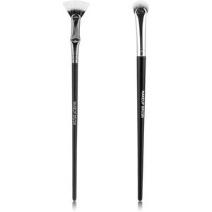 2 stuks multifunctionele opvouwbare hoek geschulpte wimperborstel voor vrouwen meisjes, compacte thuissalonkam, separator wimperborstel, schuine waaiervormige wimper (vezelborstel)