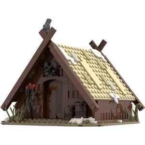 MOC Middeleeuwse Viking House Building Playset 311-delig Middeleeuws huismodel Cadeau voor volwassenen en kinderen Compatibel met le/go