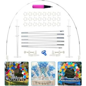 CZCPARY Tafelballonnenboogset, herbruikbare vezels, verstelbare ballonboogsteunen voor verjaardagsdecoraties, bruiloften, afstudeerfeesten